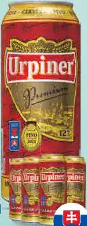 Urpiner Premium 12° svetlé pivo plechovka