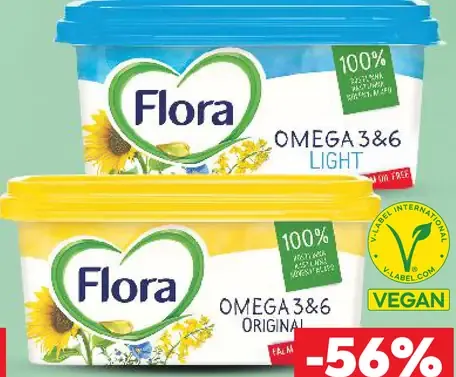 Flora Omega 3&6 light tuková nátierka