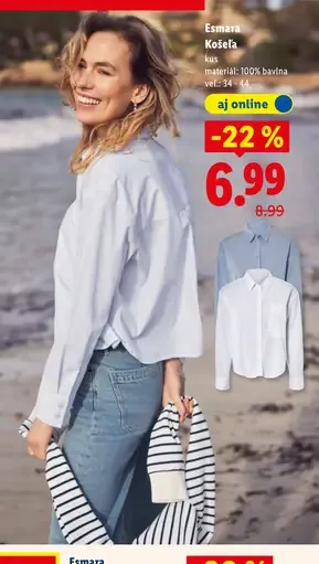 Esmara košeľa z 100 % bavlny