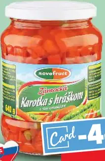 Nowaco karotka s hráškom sterilizovaná