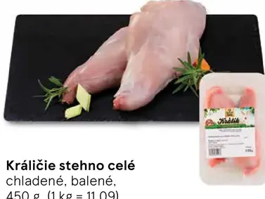 Králičie stehno celé chladené balené