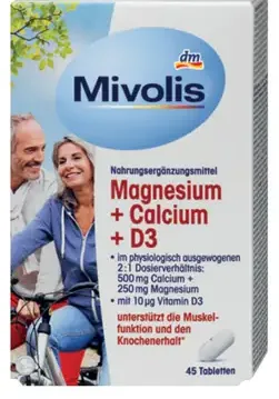 Mivolis Magnesium + Calcium + D3 tablety výživový doplnok