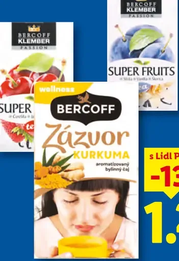 Bercoff Klember zázvorový čaj, rôzne druhy