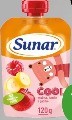 Sunar Cool ovocné pyré malina-banán-jablko