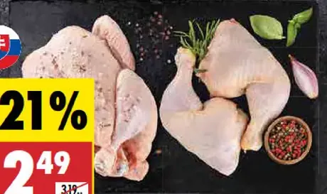 Krajina mäsa kurča 2 štvrté zadné