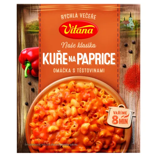 Vitana Rýchla večera Kura na paprike omáčka s cestovinami