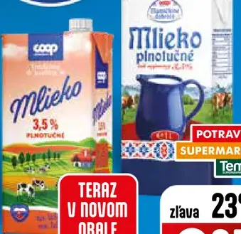 Coop Jednota Mamičkine dobroty mlieko plnotučné 3,5 %