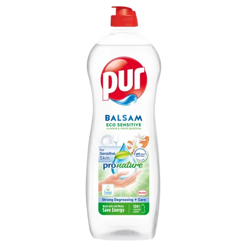 Pur Balsam Eco Sensitive Almond & White Blossom prostriedok na ručné umývanie riadu