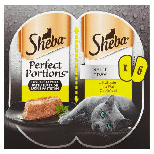 Sheba Perfect Portions Kompletné mokré krmivo pre dospelé mačky s kuracím