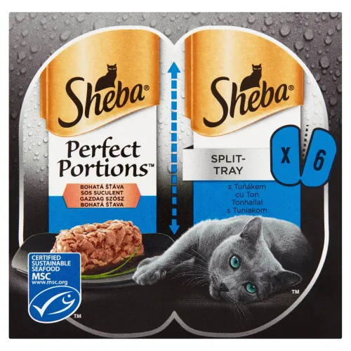 Sheba Perfect Portions Kompletné mokré krmivo pre dospelé mačky s tuniakom