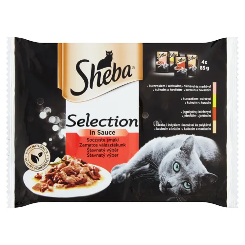 Sheba Selection in Sauce Šťavnatý výber 4 x(340 g)