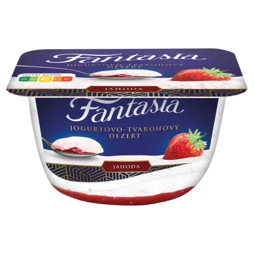 Fantasia Jogurtovo-tvarohový dezert s jahodovou vrstvou
