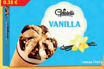 Gelatelli vanilková zmrzlina v kornútiku