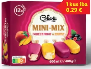 Gelatelli Mini Mix zmrzlina mix rôznych druhov