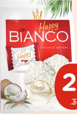 Happy Bianco kokosové piškóty v čokoláde