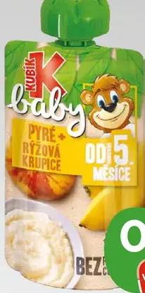 Kubík Baby pyré ryžová krupica jablko-banán