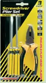 Skrutkovač a kliešte súprava