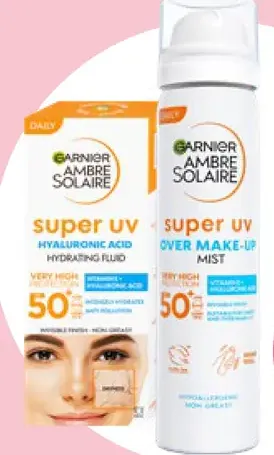 Garnier Ambre Solaire ultraľahký fluid na pleť SPF 50+ ochranná hmla na opaľovanie SPF 50 vybrané druhy