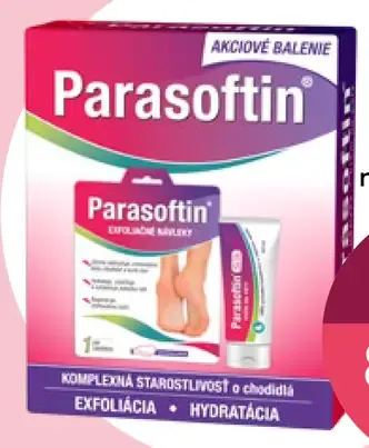 Parasoftin exfoliačné návleky + krém