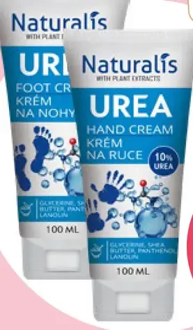 Naturalis krém na ruky s 10% Urea / krém na nohy s 10% Urea vybrané druhy