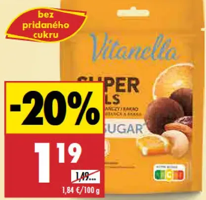 Vitanella datľové guľôčky rôzne druhy
