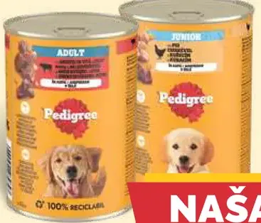 Pedigree konzerva pre psa 2 druhy