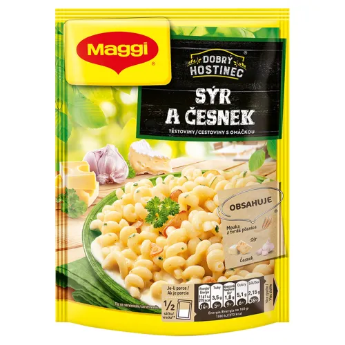 MAGGI Dobrý Hostinec Syr a cesnak cestoviny s omáčkou vrecko