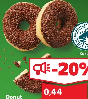 Donut poliaty mliečnou čokoládou kakao