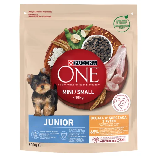 Purina ONE MINI/SMALL <Junior Bohaté na kura, s ryžou