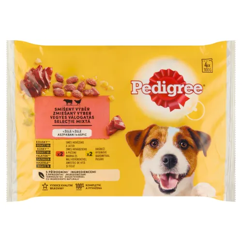 Pedigree Zmiešaný výber v želé 4 x(400 g)