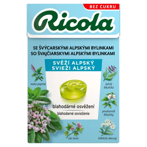 Ricola Svieži alpský švajčiarske bylinné cukríky