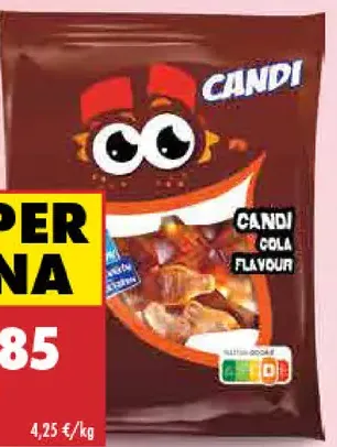 Cukríky želé cola rôzne druhy