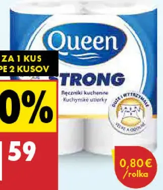 Queen Kuchynské utierky Strong 3-vrstvové 2 rolky