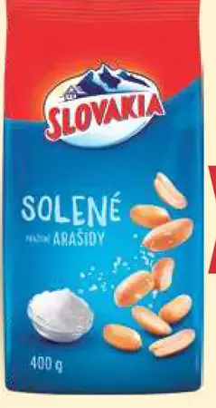 Slovakia arašidy pražené solené alebo nesolené