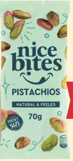 Nice Bites To Go pistácie lúpané nesolené