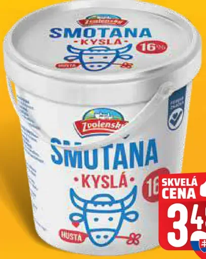 Zvolenská Smotana kyslá 16% hustá