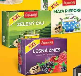 Popradský čaj zelený čaj, mäta pieporná, lesná zmes