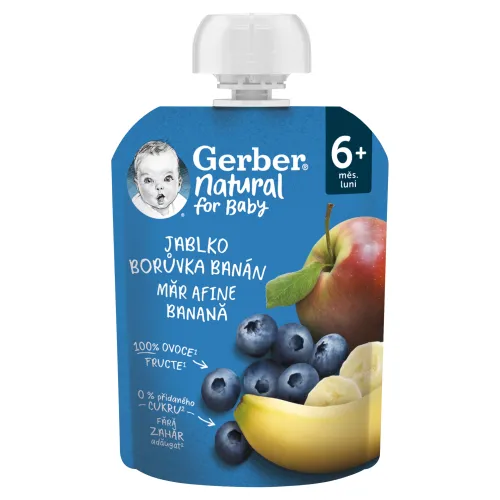 GERBER Natural kapsička jablko, čučoriedka a banán