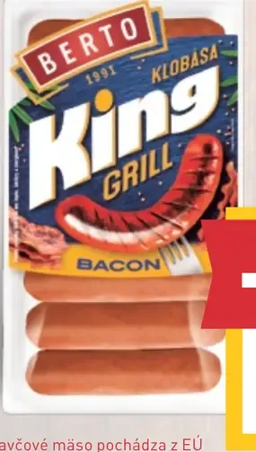 Berto King grill klobása bacon