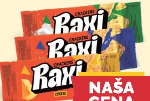 Raxi krekry rôzne druhy