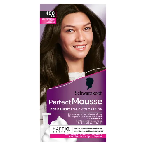 Schwarzkopf Perfect Mousse Farba na vlasy ľadové espresso 400 (4-0)