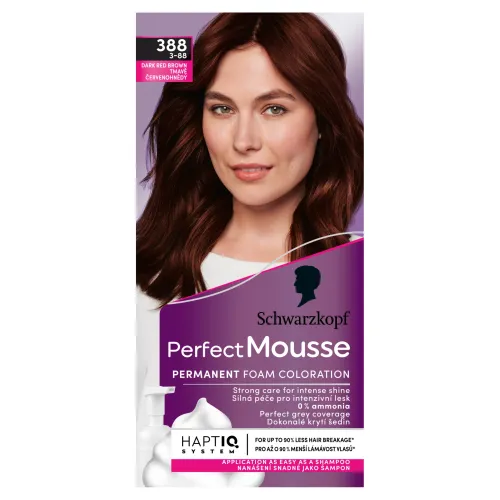 Schwarzkopf Perfect Mousse Farba na vlasy tmavý červenohnedý 388 (3-88)
