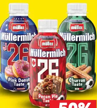 Müllermilch mliečny nápoj Pink Donut Taste