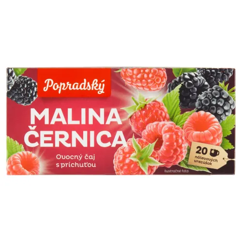 Popradský Malina černica ovocný čaj s príchuťou