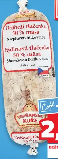 Vodňanské kuře hydinová tlačenka 50 % mäsa