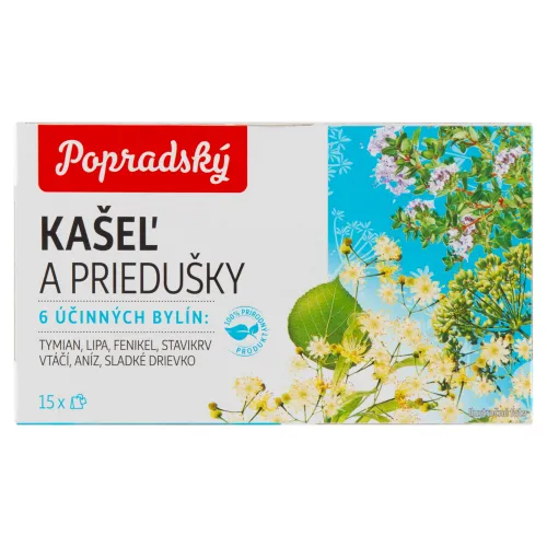 Popradský Kašeľ a priedušky bylinný čaj