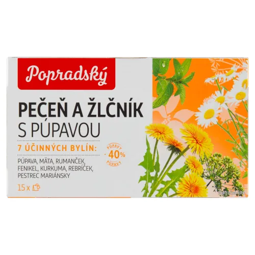 Popradský Pečeň a žlčník s púpavou bylinný čaj