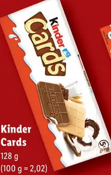Kinder Cards sušienky plnené krémom