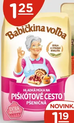 Babičkina voľba hladká pšeničná múka na piškótové cesto