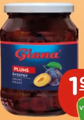 Giana kompót slivky lúpané, polené v náleve
